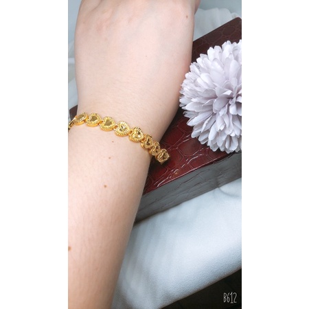 Gelang tangan rante love emas 24k suping