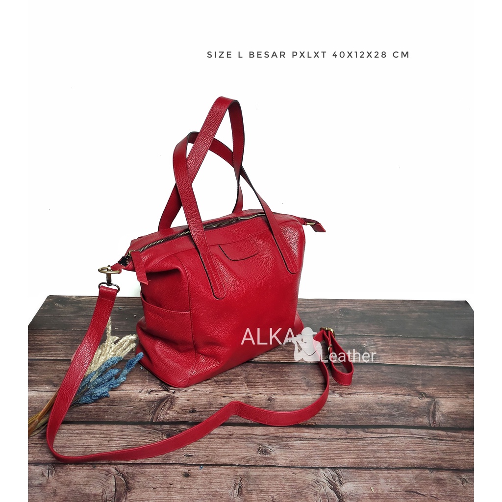 Tas Kulit Garut Tas Selempang Wanita Size L