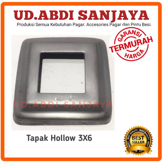 Tapak Besi Hollow ukuran 3x6 cm Ring Hollow Accesories pagar