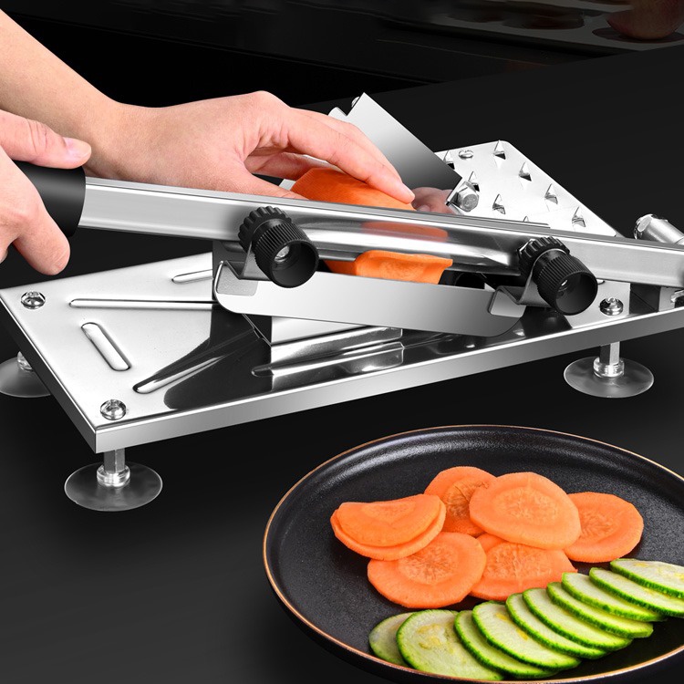 HOVELSHOP Alat Pemotong Pengiris Sayuran Buah Daging Beku Stainless Steel Meat Slicer