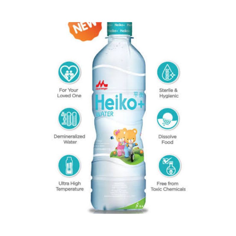 MORINAGA Heiko+ water 500ml  (PROMO 1GRATIS 1)
