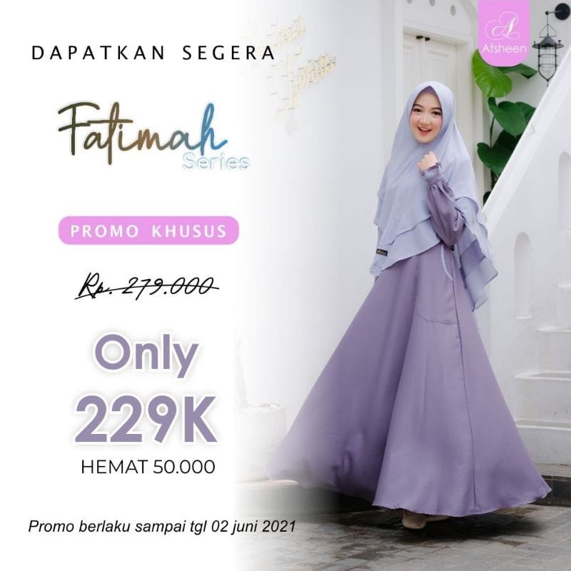 Set gamis Fatimah by Afseen