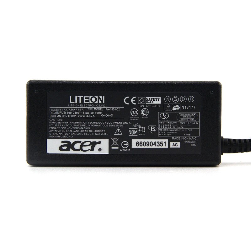 ADAPTOR LAPTOP ACER 19V 3,42A