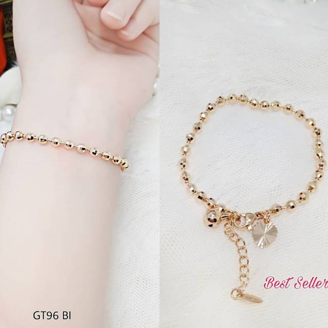 GELANG TANGAN WANITA MODEL TERBARU GELANG TANGAN BIJI LADA LAPIS EMAS ANTI KARAT