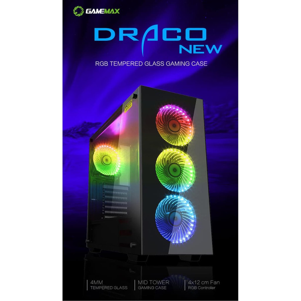 Gamemax DRACO RGB Tempered Glass Mid Tower