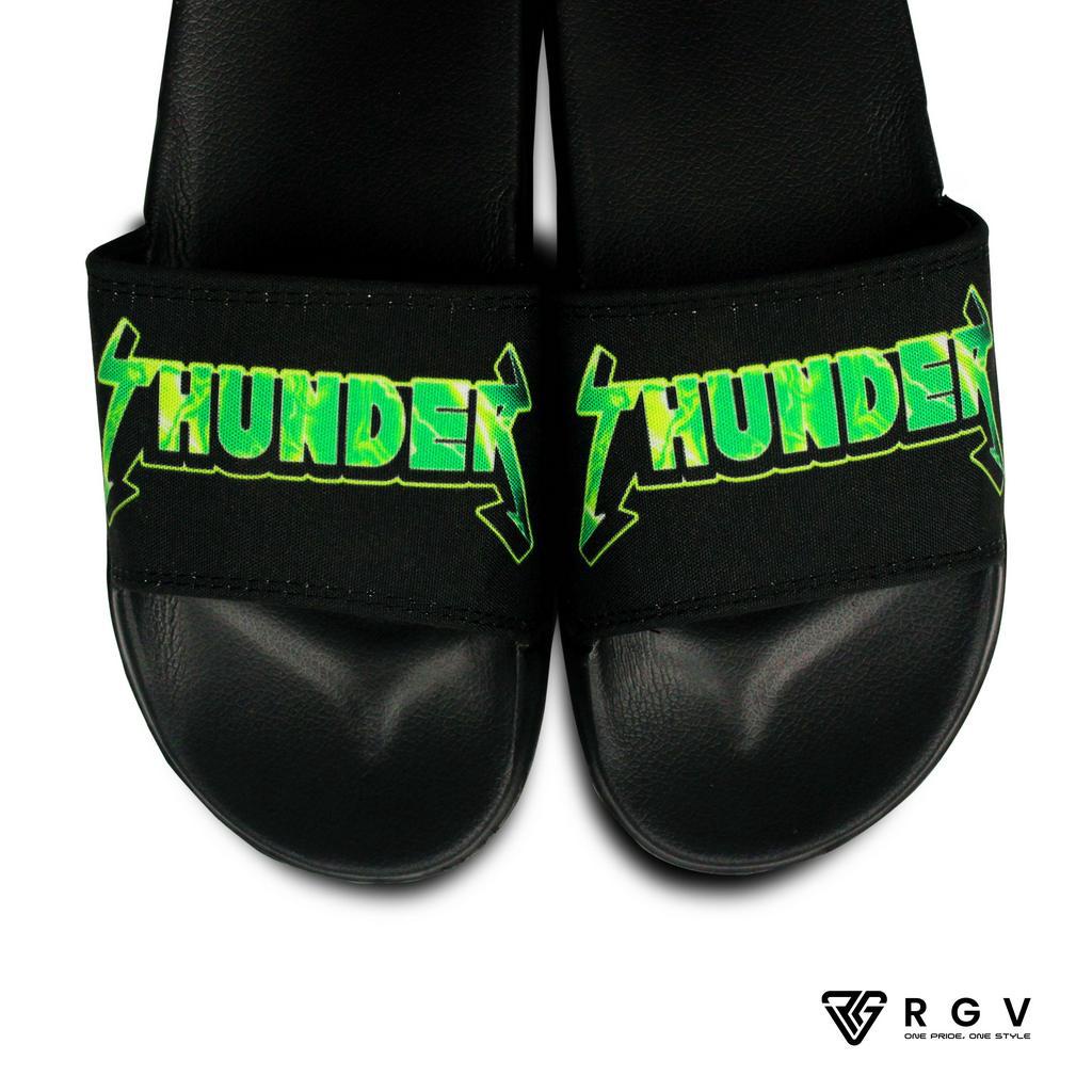 RGV - SANDAL PRIA DAN WANITA SLIDE SLIP ON SENDAL ANTI LICIN RINGAN SELOP THUNDER GREEN