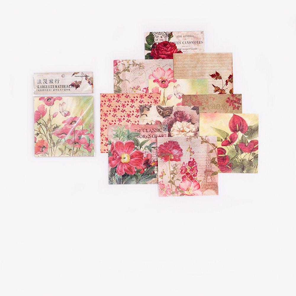 Mxbeauty Bahan Bunga Perlengkapan Kertas Vintage DIY Junk Journal Planner Kertas Hias Album Dekorasi Kerajinan Background Papers