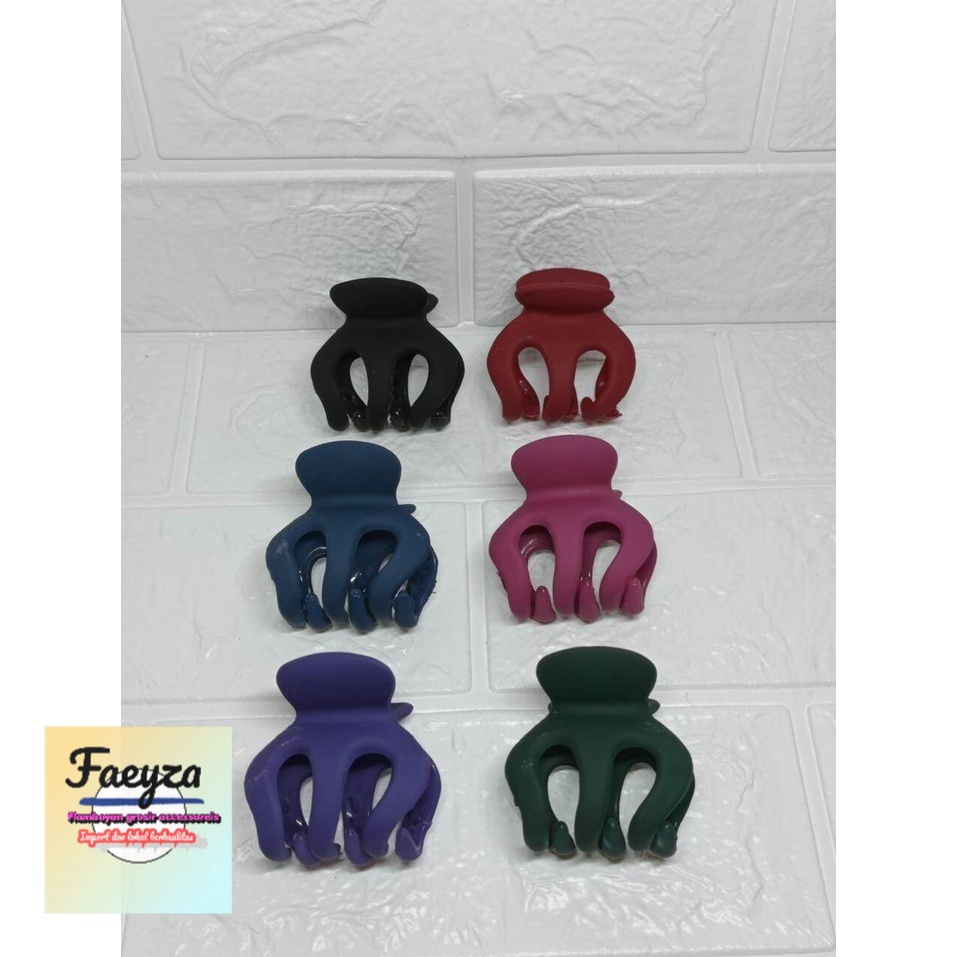 grosir 6 pcs jepit rambut jedai doff ukuran 5cm import