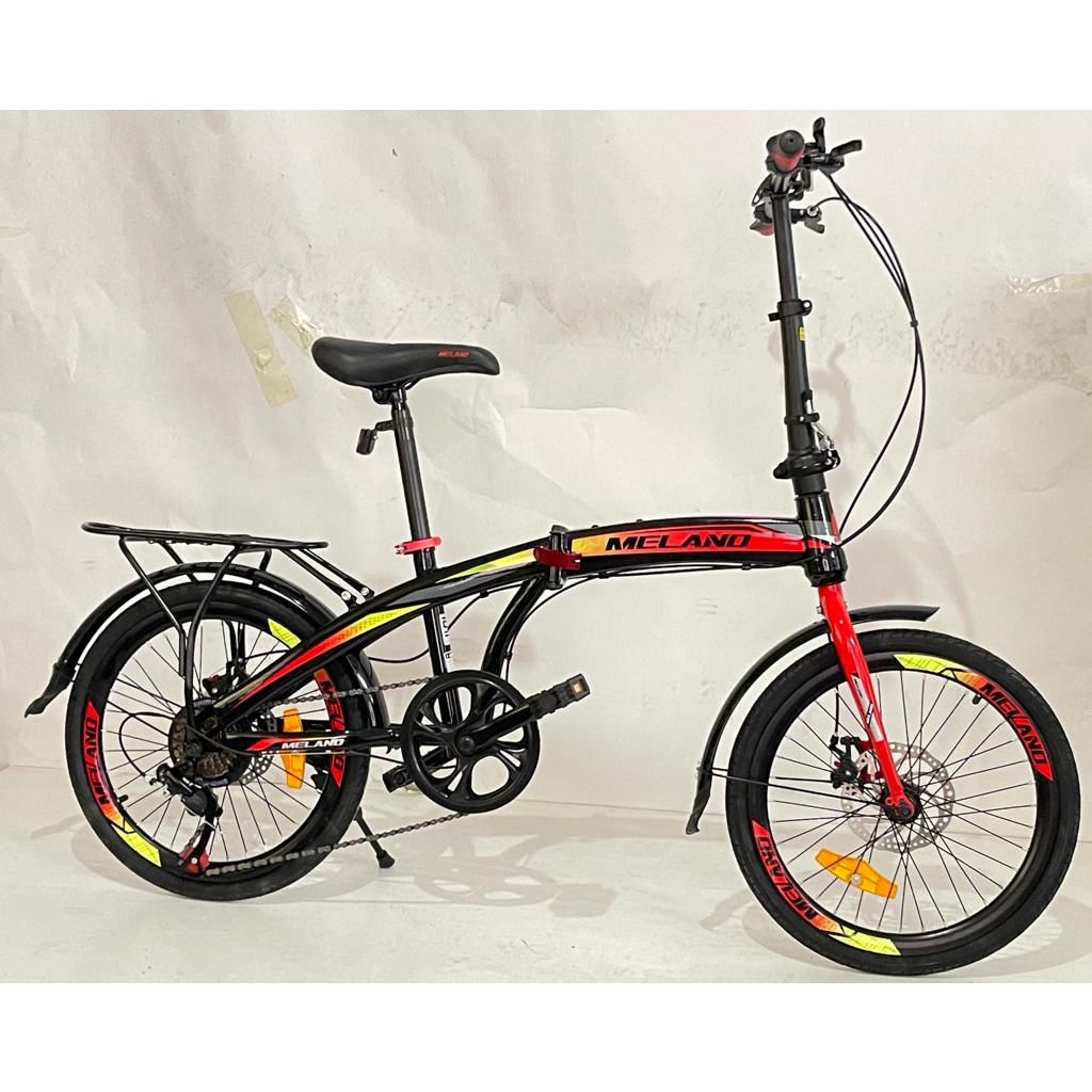 Sepeda Lipat MELANO 20 Inch 7 Speed Boncengan Steel Cakram  SNI-3