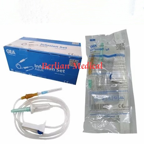 Infuset Dewasa GEA Selang Infus Set Adult GEA