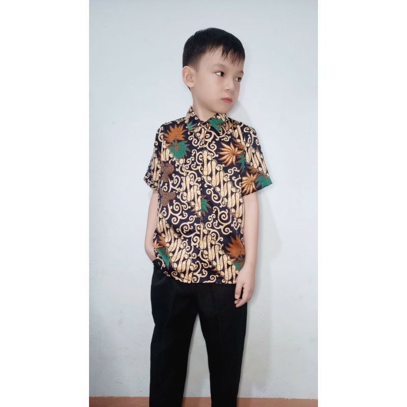 (COD)KEMEJA ANAK KENANGAN NAVY/KEMEJA BATIK ANAK