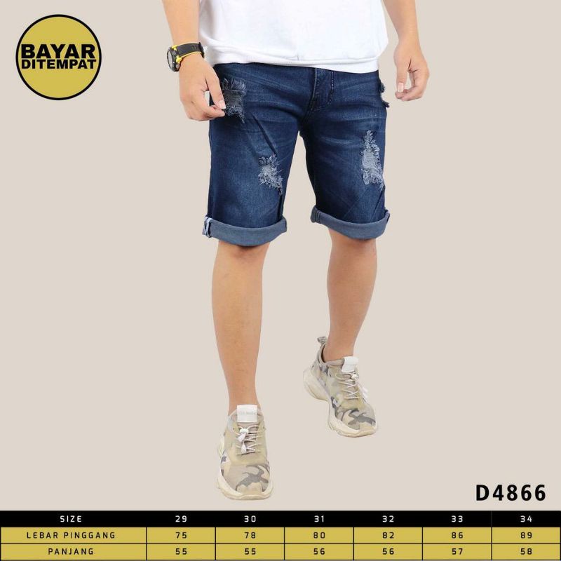 Sobek Pendek - Celana Jeans Pendek Sobek Pria size 27-38