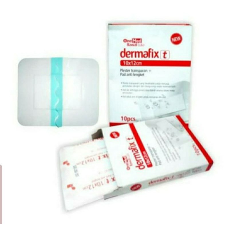 Dermafix T 10x12 Onemed 1box (10pcs) Plester transparan + pad anti lengket