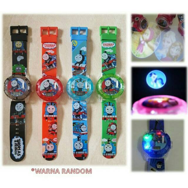 JAM TANGAN LASER  MUSIK DIGITAL ANAK LAMPU 6 GAMBAR