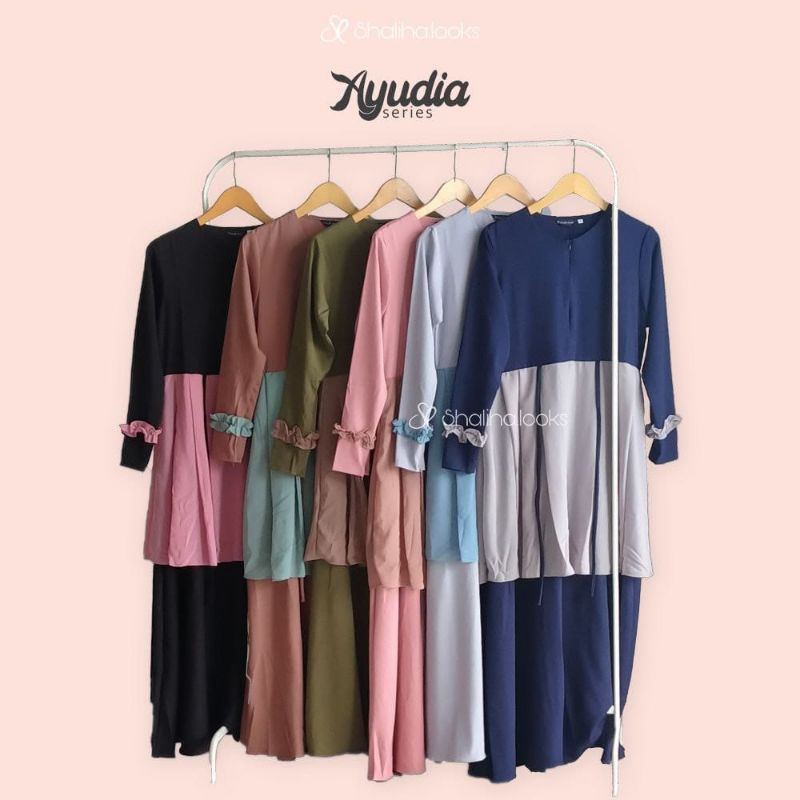 GAMIS BUSUI AYUDIA SERIES BY SHALIHA LOOKS | GAMIS SET KHIMAR