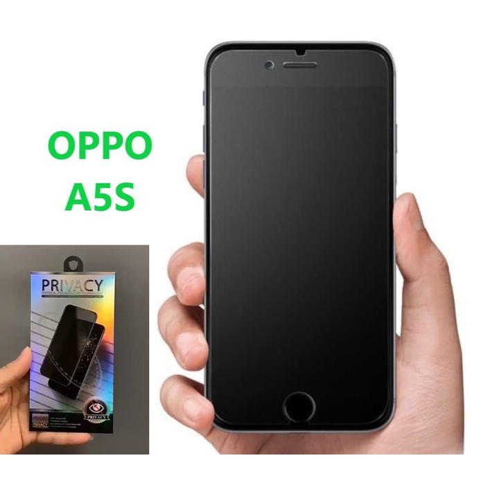 Anti Silau Tempered Glass OPPO A5S Anti Spy Anti Gores