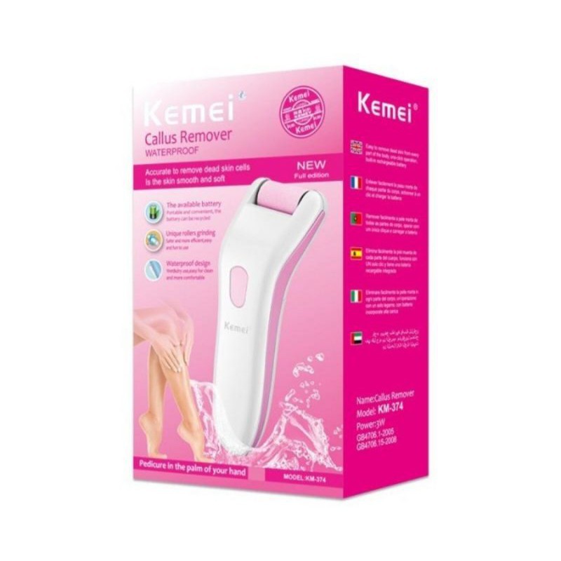 Penghalus Kapalan Tumit Kulit Kaki Pedi Vac Velvet Callus Remover Waterproof Kemei 374