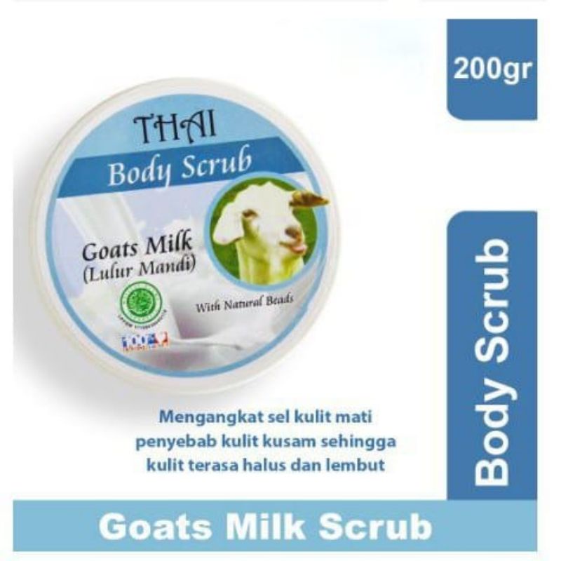 THAI Body Scrub Goat's Milk 200ml|Lulur Mandi THAI Goat's Milk Original 100%