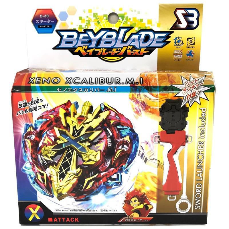 Mainan Beyblade Burst B48 Xeno Xcalibre excalibre Dengan launcher Untuk Anak