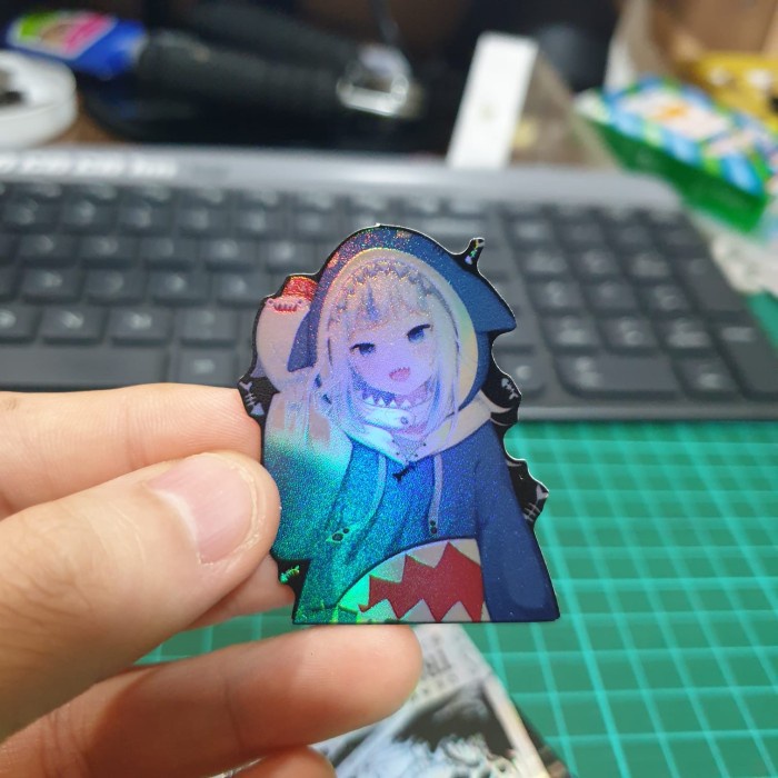 Sticker Hologram Anime - PSH1120 - Gawr Gura