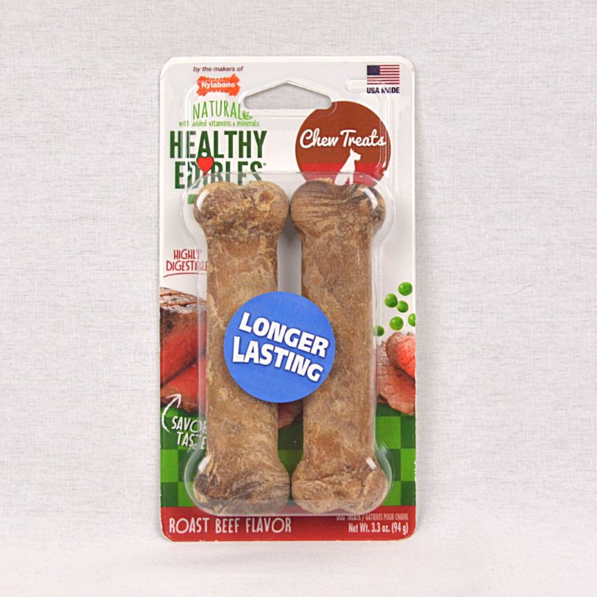 

NYLABONE Snack Anjing Healthy Edibles Roast Beef REGULAR 2pcs