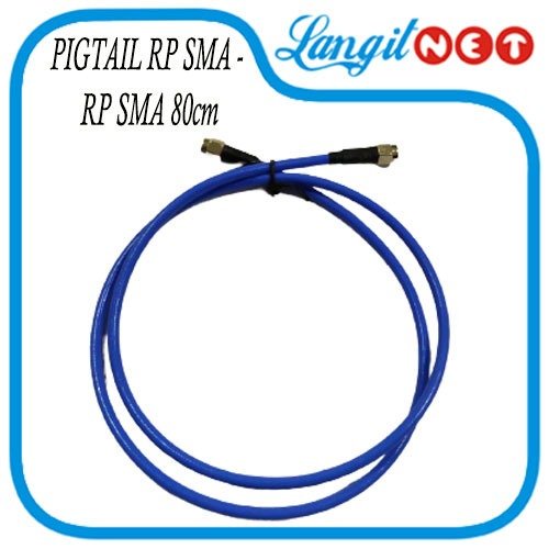 PIGTAIL RP SMA to RP SMA BLUE SUPER LOW LOST 80cm