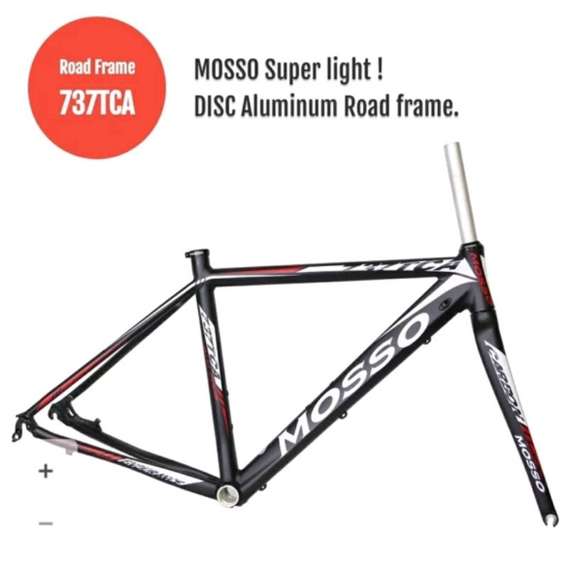 Frame Rangka Sepeda Roadbike Mosso 737TCA Road Bike Moso Seri 737 TCA Sepeda Balap 700c 700 c RimBrake Rim Brake Material Bahan Alloy Fork Carbon