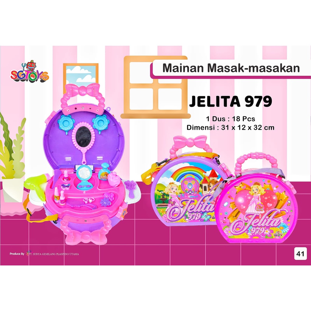 Mainan Makeup Anak Jelita 979 Meja Rias Anak Tas Koper Mainan Make Up Anak Perempuan