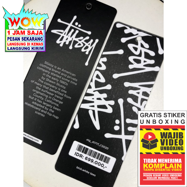 

STUSSY LABEL TAG HANGTAG PREMIUM CO 1X DI KIRIM 600PCS