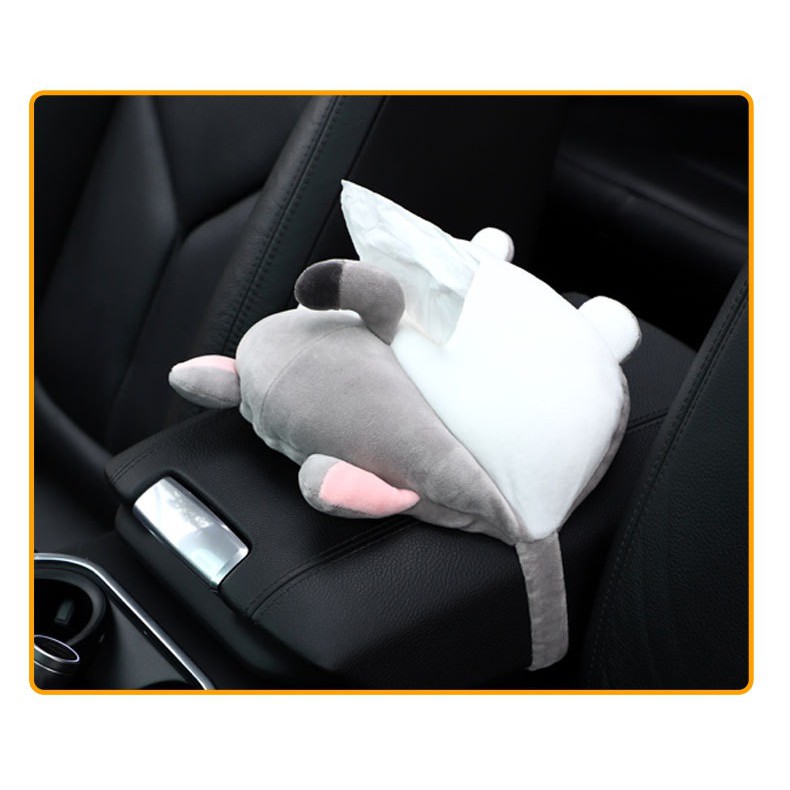 NEW BUTTT Tempat Tisu Tissue Mobil SHARK CORGI dan KUCING gantung belakang Jok dan Armbox