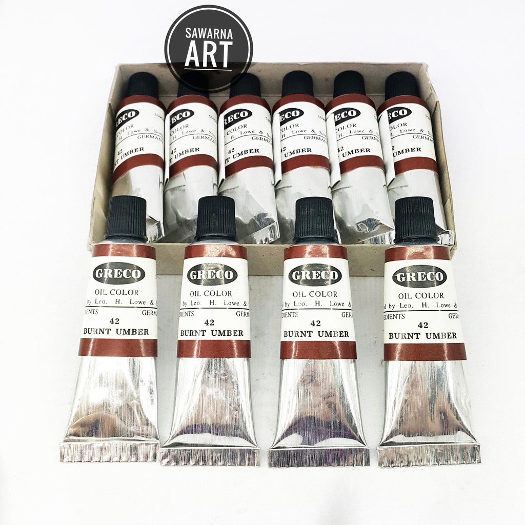 

Cat Minyak Greco / Greco Oil Colour Burnt Umber No.42