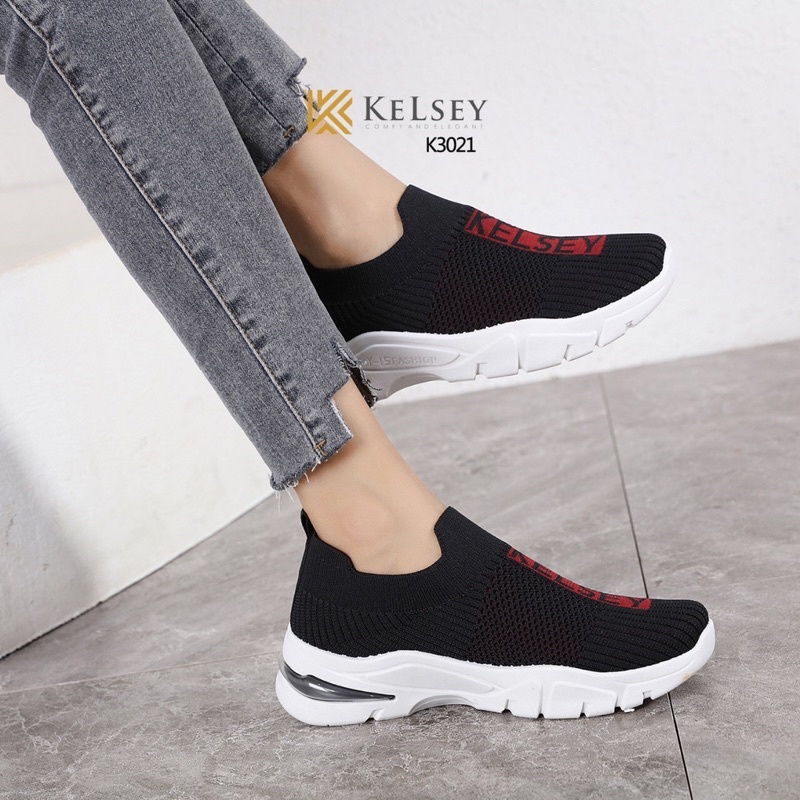 (GRATIS ALAS KAKI) Nicole Sepatu Sneakers Air Boots Wanita 4,5cm  Kelsey / Sepatu Flyknit Wanita K3021