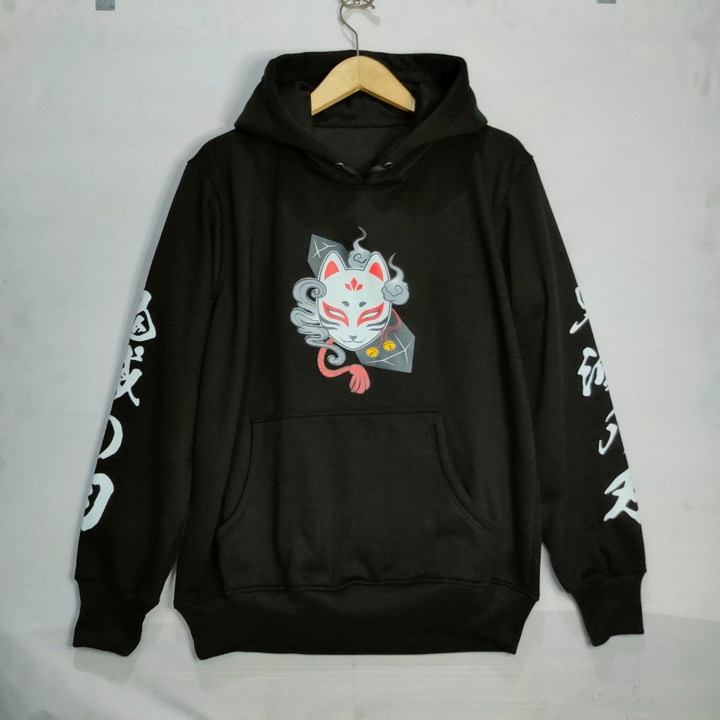 Akusuka.co Jaket Sweater Hoodie Kitsune Mask  Fleece Premium Tebal / Hoodie Anime Termurah