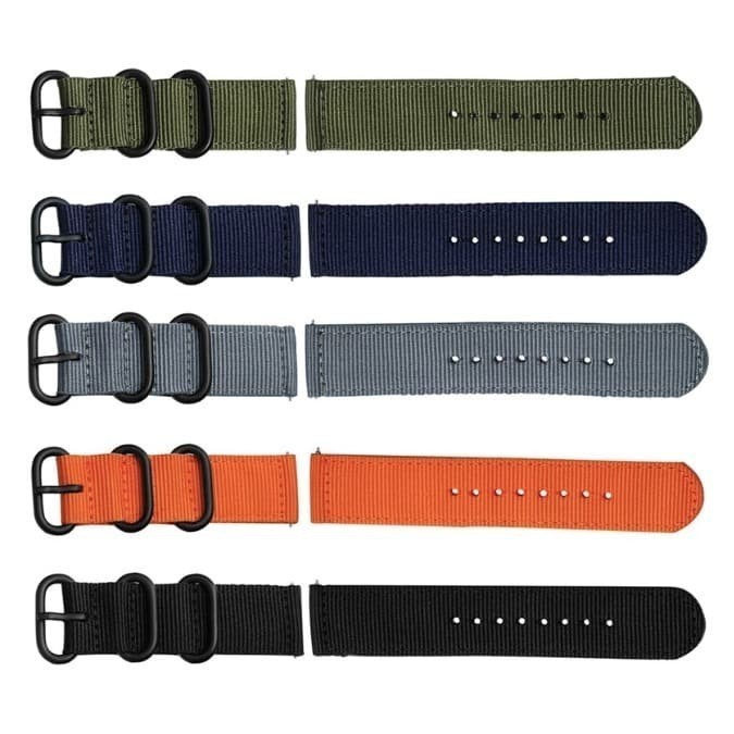 Tali Jam Tangan 22mm Watch Strap Vyatta Fitme Evo - Nylon Stitching 3 Buckle