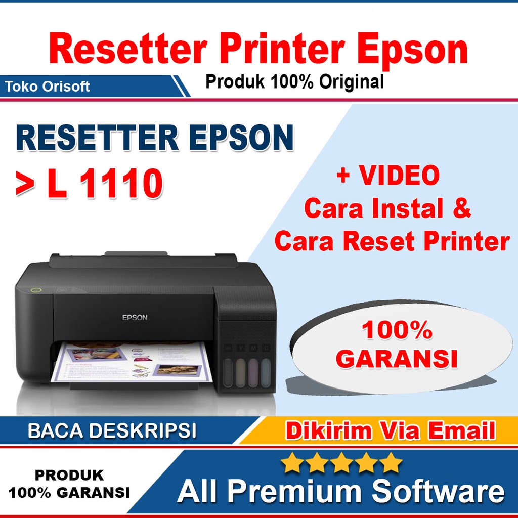 Jual Software Resetter Epson L1110 Video Cara Aktivasi Dan Reset Printer Full Version Shopee 4707