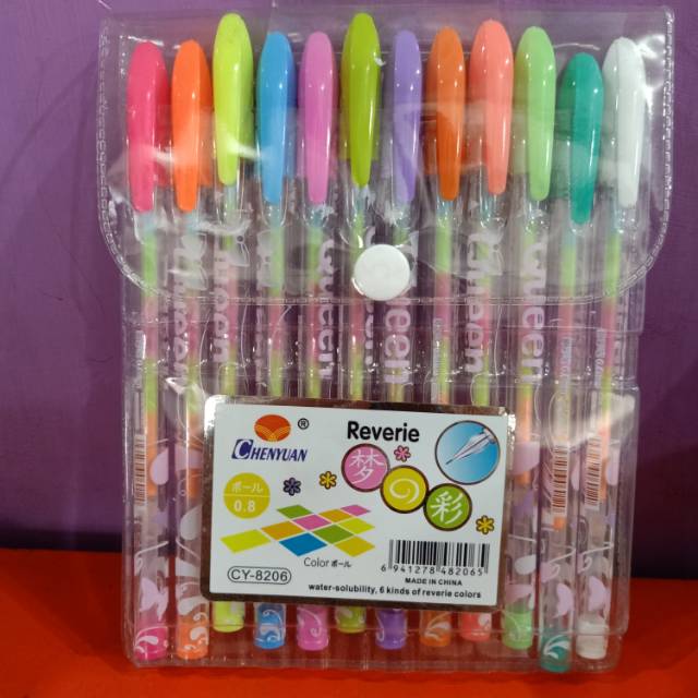 

PULPEN GLITER WARNA PELANGI ISI 12 pcs