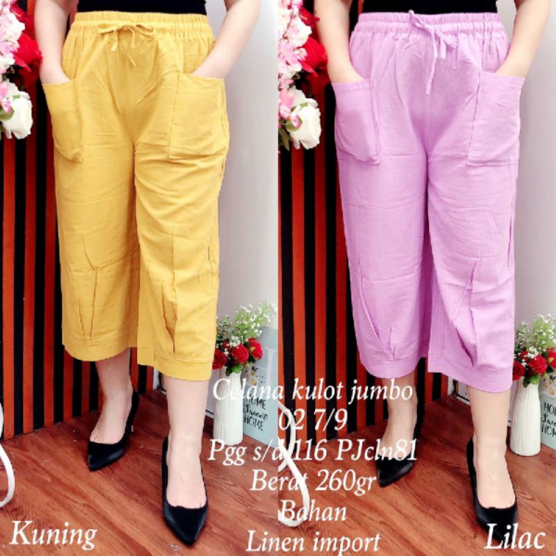 CELANA KULOT JUMBO LINEN IMP