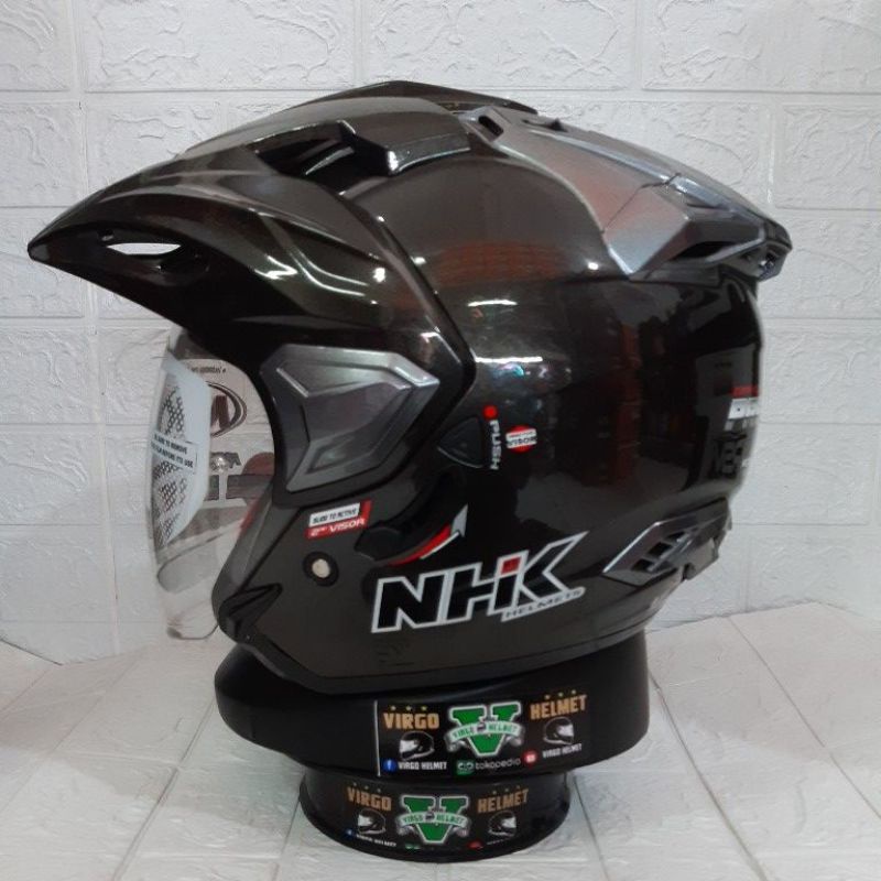 HELM NHK PREDATOR SOLID GUN METAL ORIGINAL NHK