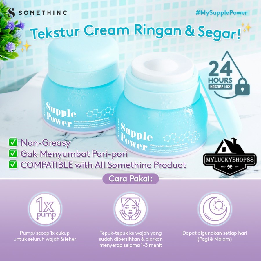 Somethinc Supple Power Hyaluronic 9+Onsen Moisture Bomb Gel Moisturizer