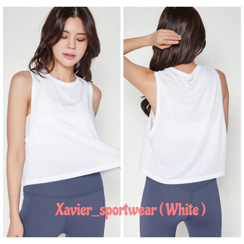 STL Crop Tank ( white }