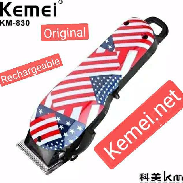 Kemei KM 830-z Hair Clipper Rechargeable Cordless Alat Cukur Rambut