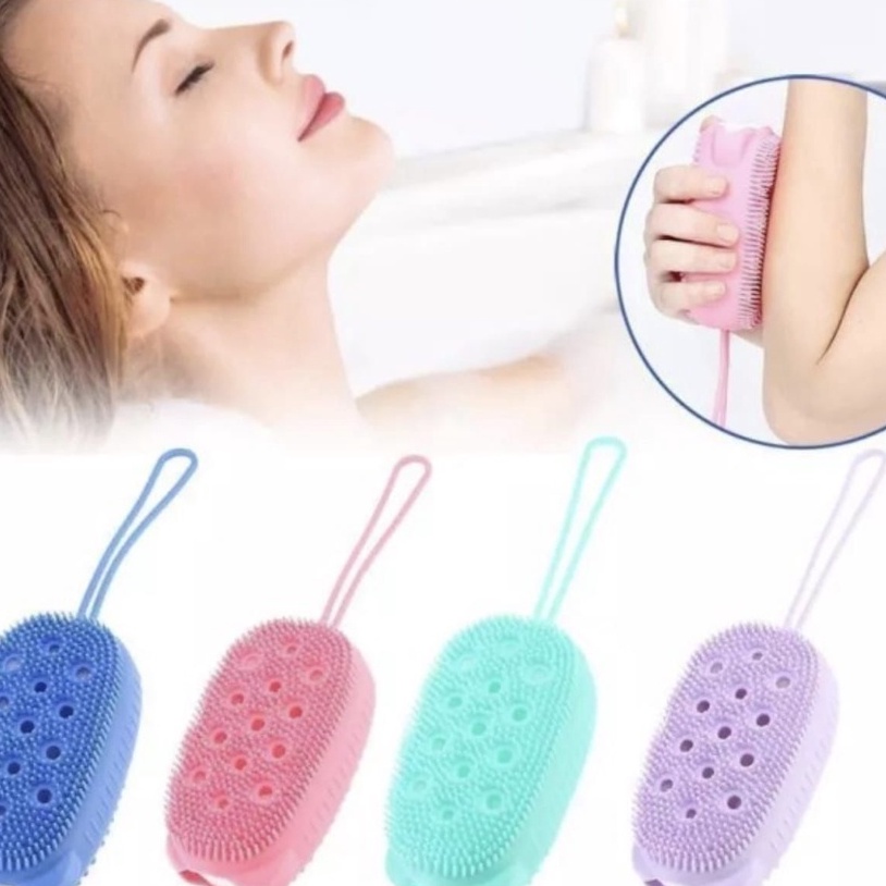 Spons Mandi Bath Sponge Sabun Batang Cair 2 In 1