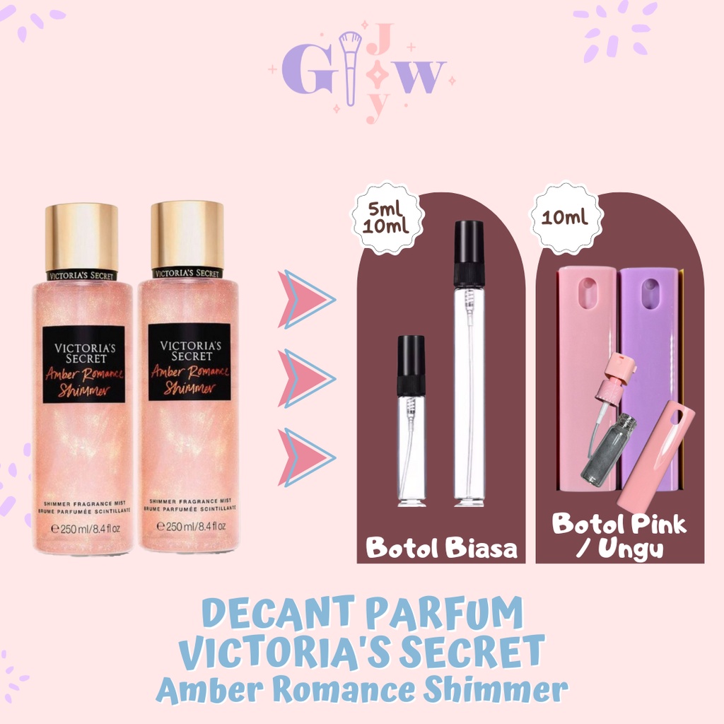 VICTORIA'S SECRET (Decant Parfum) Rush Shimmer Body Fine Fragrance Mist VS parfum badan tubuh wangi tahan lama murah bpom share in jar bottle harum seharian