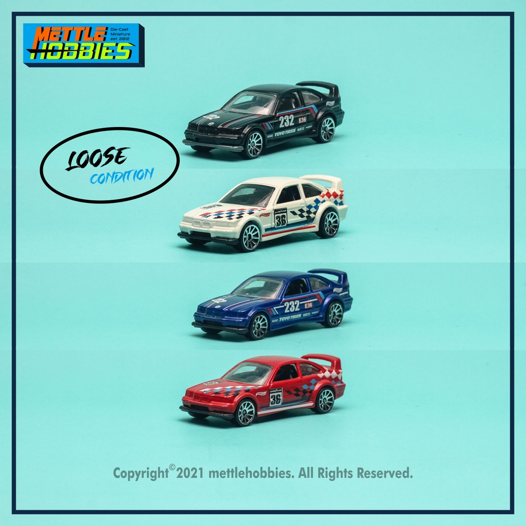 Hot Wheels 94 BMW E36 M3 GTR Diecast Miniatur Replika Mobil 1:64