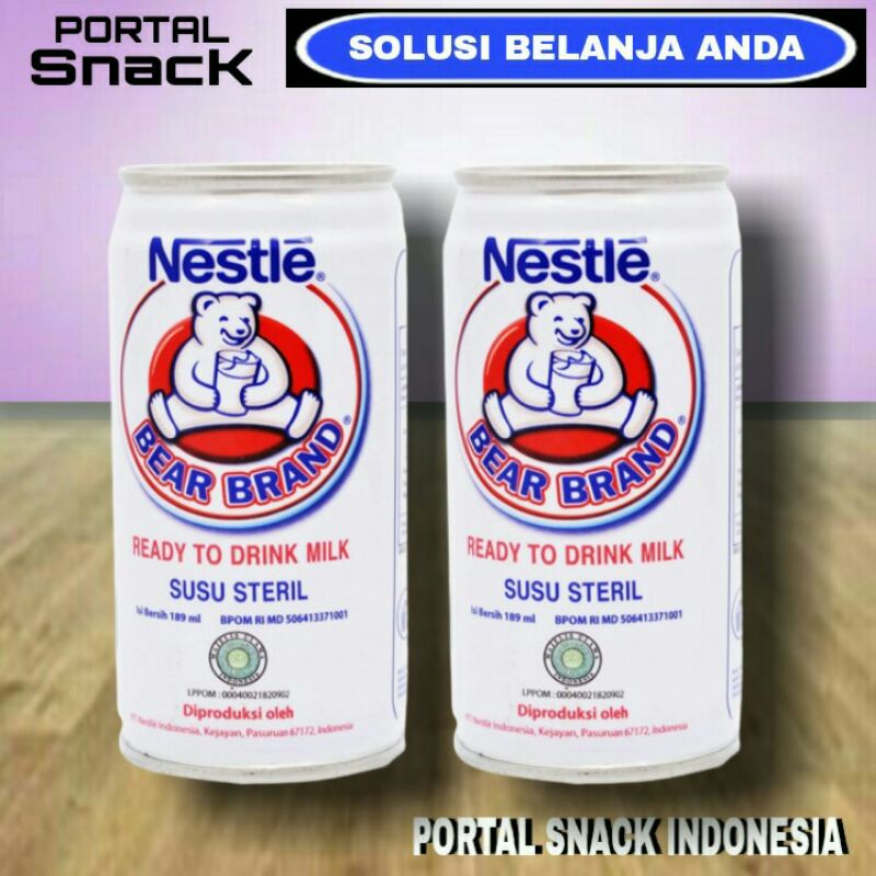 

BEAR BRAND Susu steril kaleng 189ml