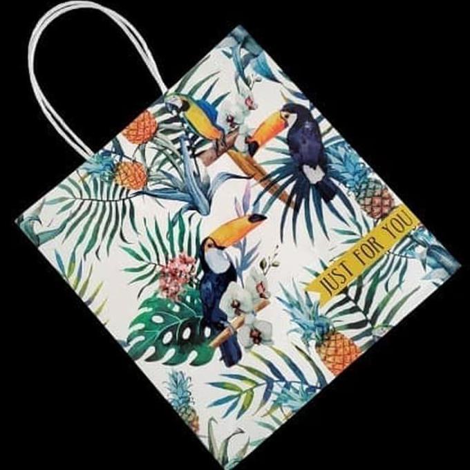 

Paper Bag Flaminggo Floral Forest / Kantong Goodie Bag hululala