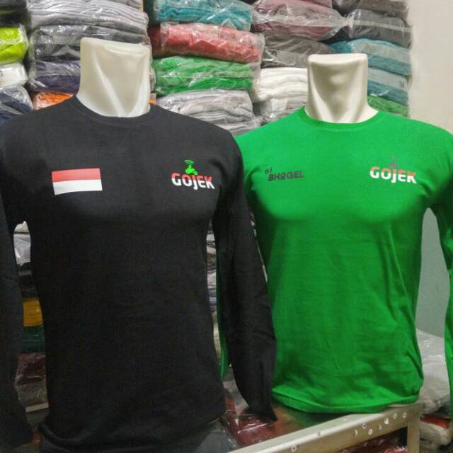Gojek kaos baju - lengan panjang terlaris