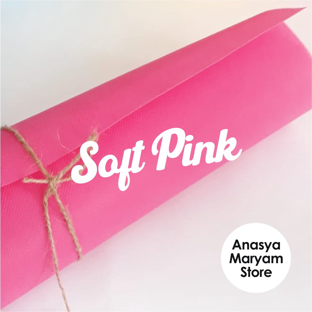 KAIN SPUNBOND BUKET MURAH PER 1 METER TEBAL-soft pink