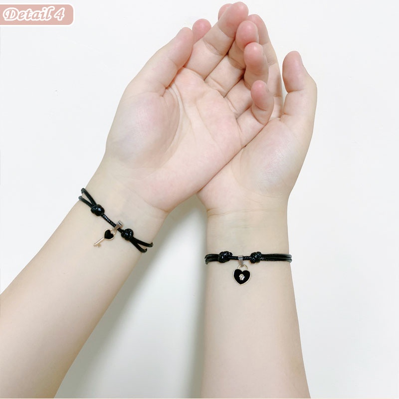 TERBARU COD Gelang Couple 2Pcs Liontin Kunci Hati Bracelets Sahabat Pacar Bestie GLG17 COD R2a