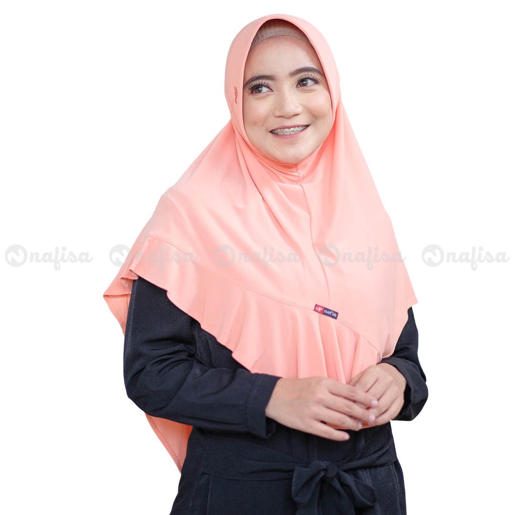 KERUDUNG HIJAB Nafisa SAHIRA | Jilbab instan Khimar | Kerudung Instan Pad Kecil | Hijab Instan Terlaris | Jilbab Nafisa Rempel